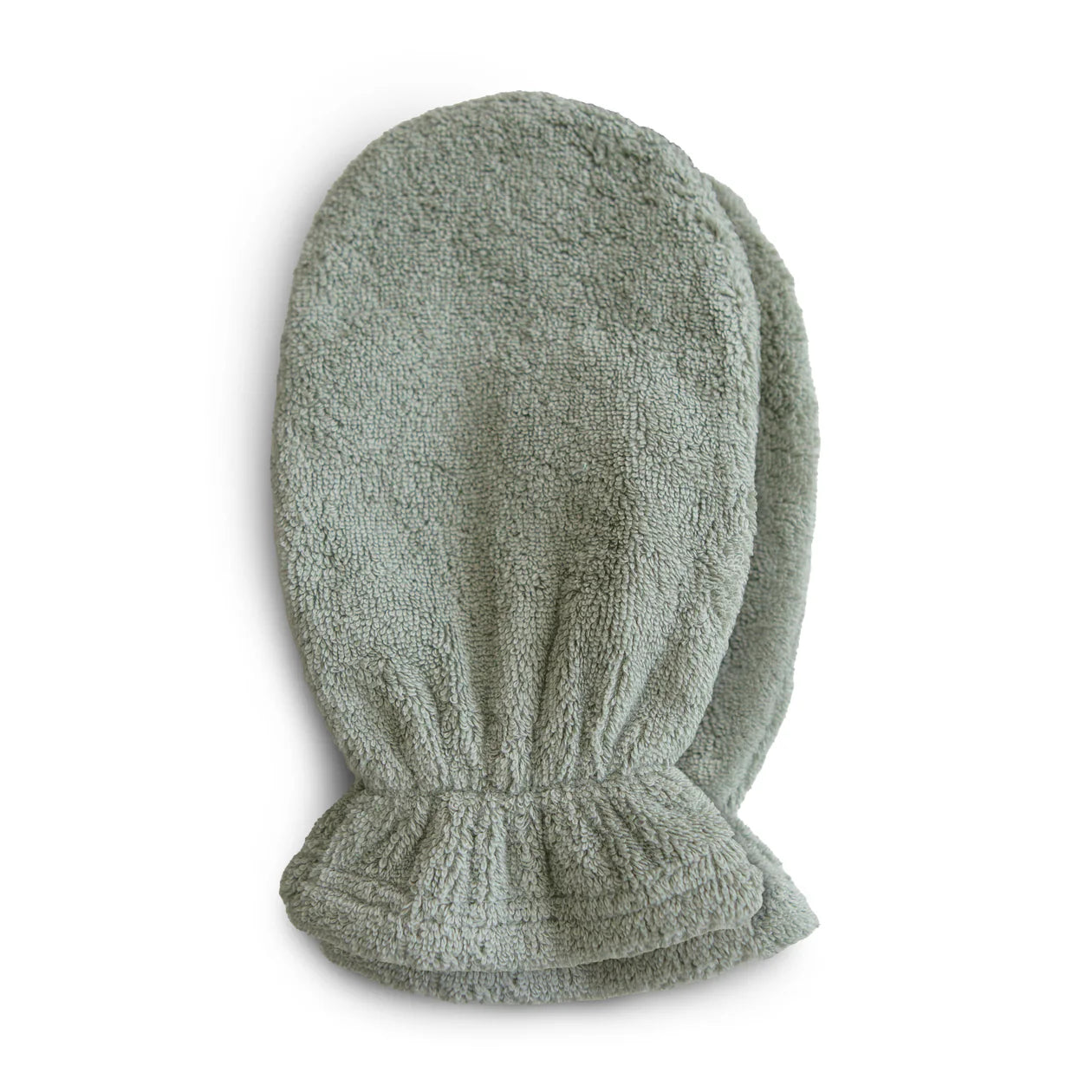 Mushie Organic Cotton Bath Mitt 2-Pack - Moss