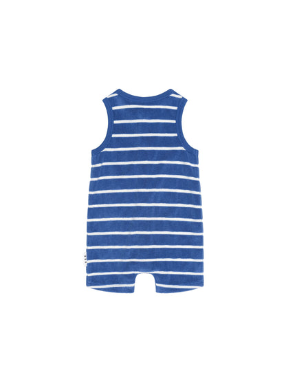 Nautical Peekaboo Hux Towelling Romper