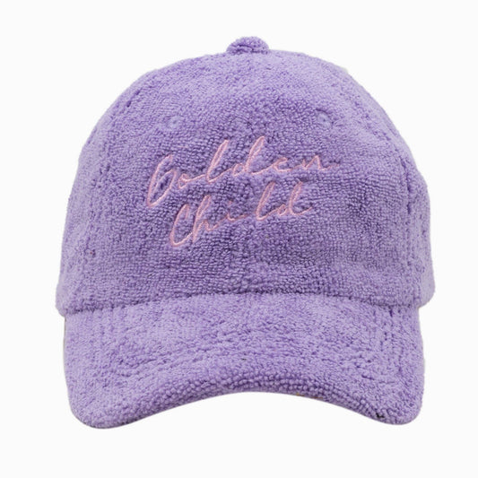 Children's Terry Towelling Cap: Purple