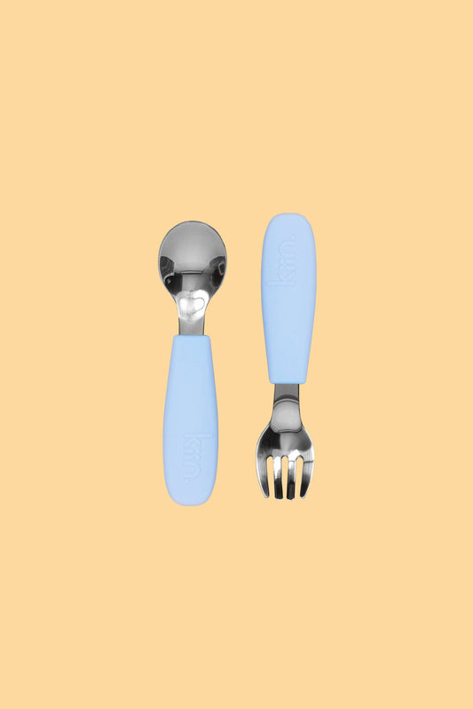 Silicone Cutlery Set: Pastel Sky