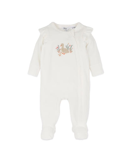 Emmy Velour Zip Onesie