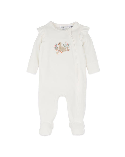 Emmy Velour Zip Onesie