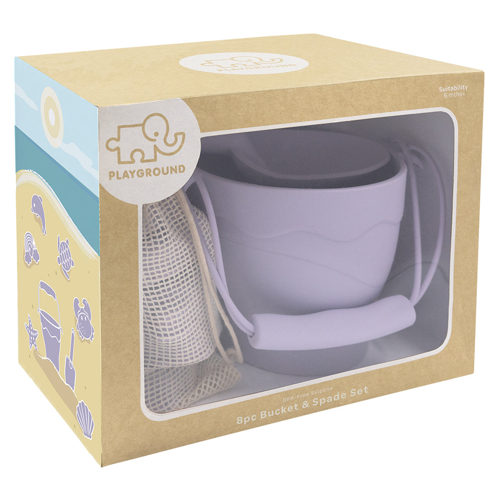 Silicone 8pc Bucket and Spade Set - Lilac