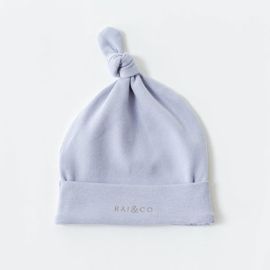 Baby Beanie Apple Knotted: Sky Blue