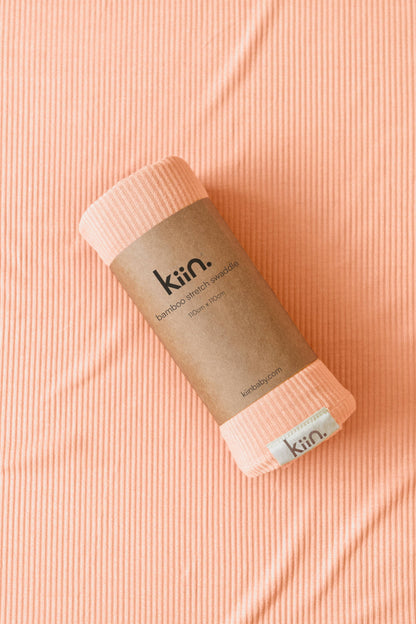 Bamboo Stretch Swaddle - Peach Sunset