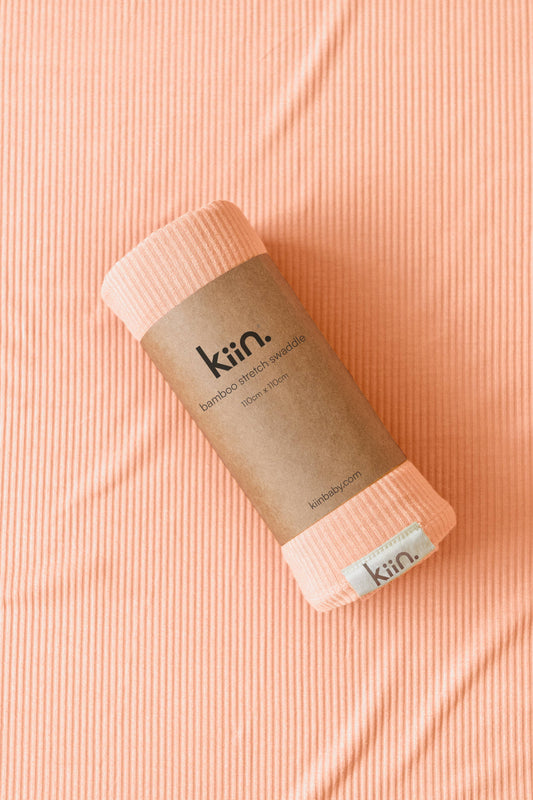 Bamboo Stretch Swaddle - Peach Sunset