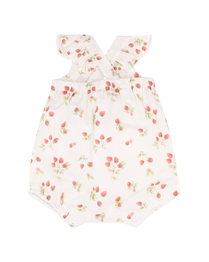 Poppy Strawberry Print Romper