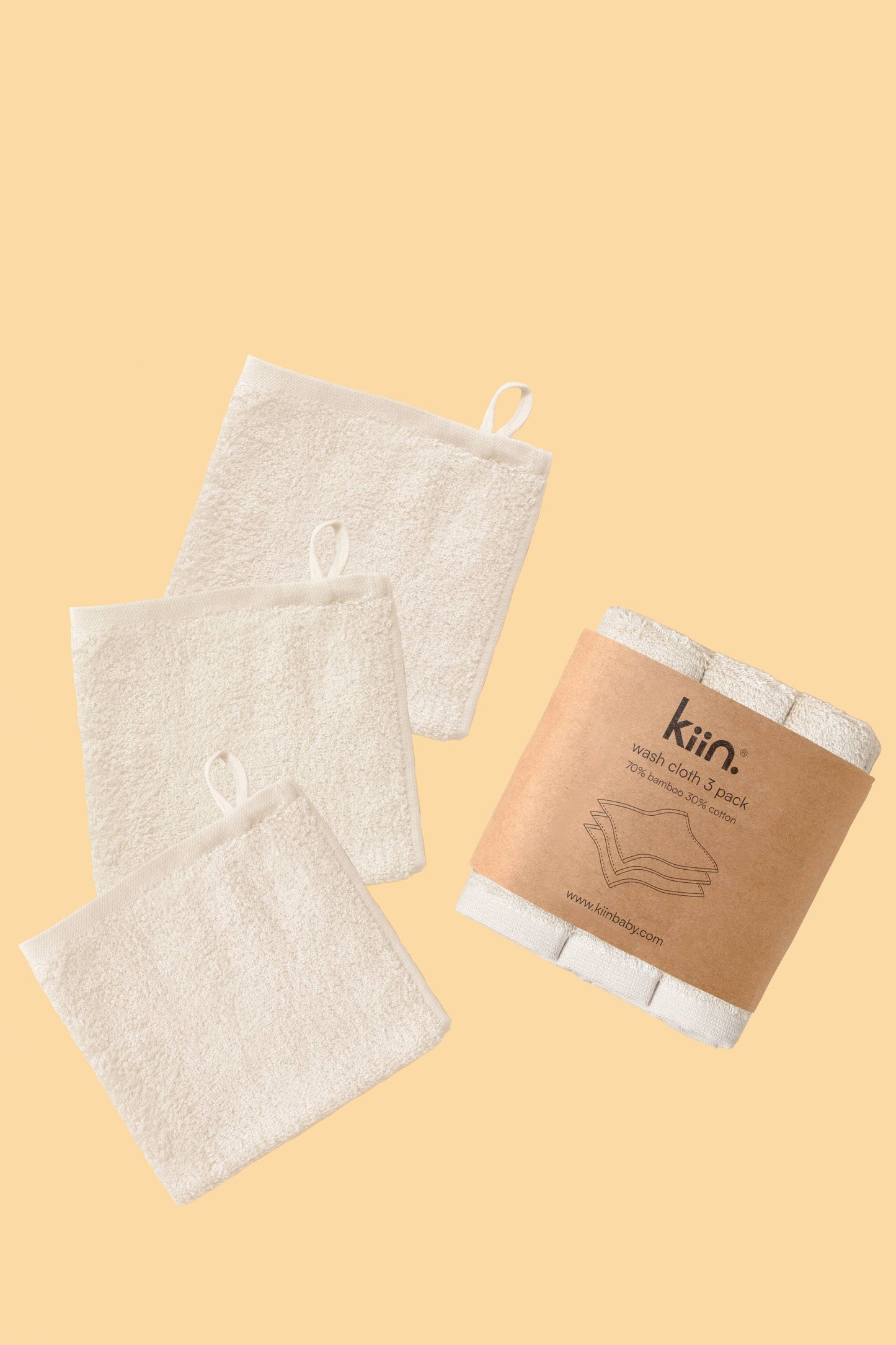 Wash Cloths 3 Pack: Ivory