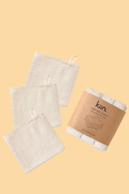 Wash Cloths 3 Pack: Ivory