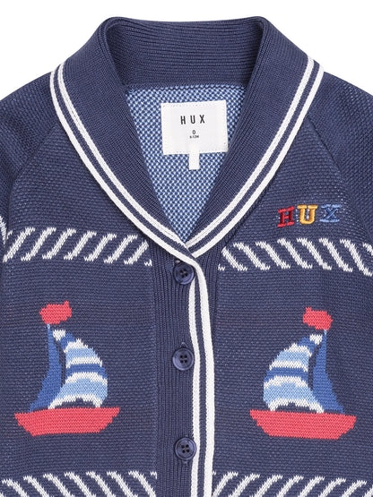 Nautical Shawl Collar Cardi