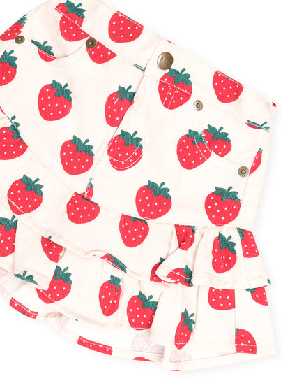 Strawberry Tiered Skirt