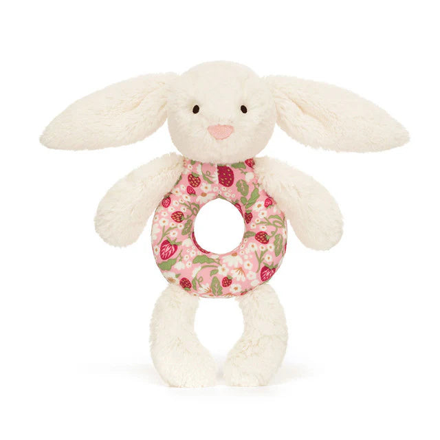 Jellycat Bashful Bunny Ring Rattle - Blossom Cream