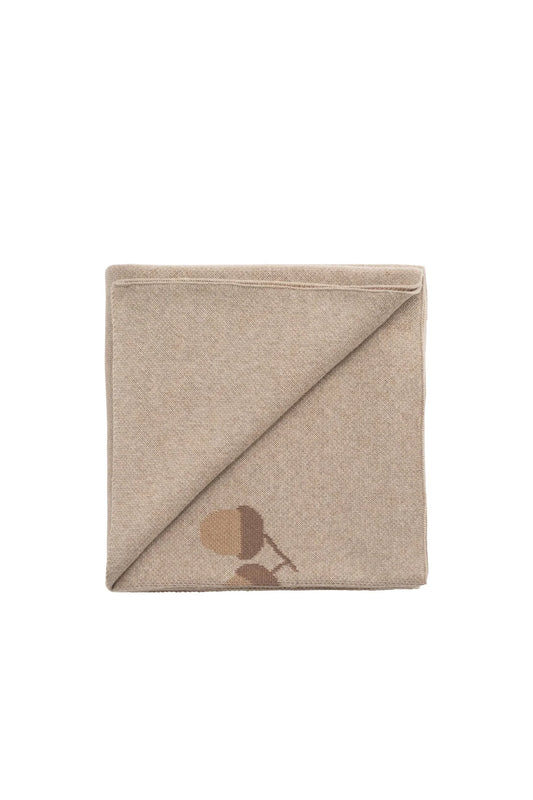 Forest Acorns Blanket - Cashew Marle