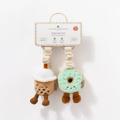 2 Pack Mini Market Brunch Stroller Toys - Boba Tea & Donut