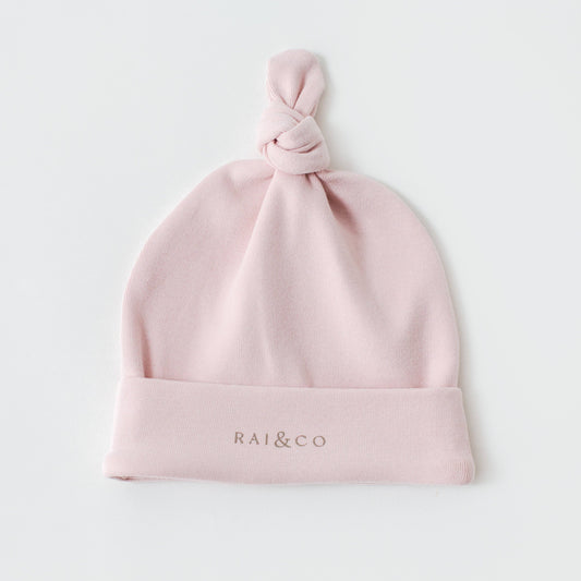 Baby Beanie Apple Knotted: Rose Pink