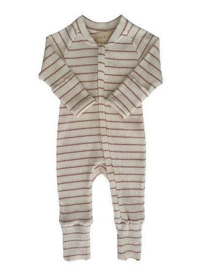 Striped Jumpsuit: Pink