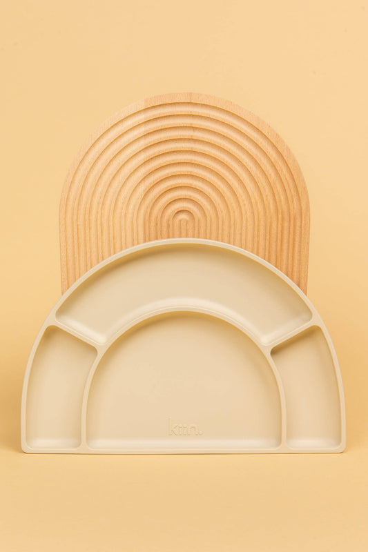 Silicone Divided Plate: Vanilla