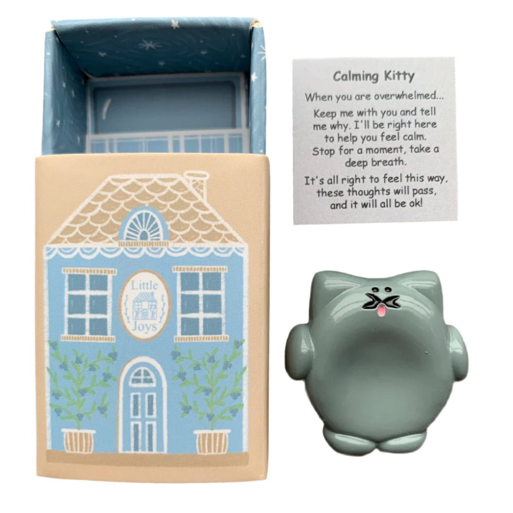 Metal Worry Stone - Calming Kitty