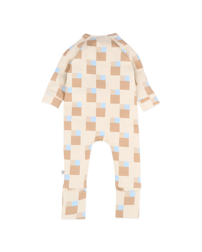 Havana Block Print Organic LS Zipsuit