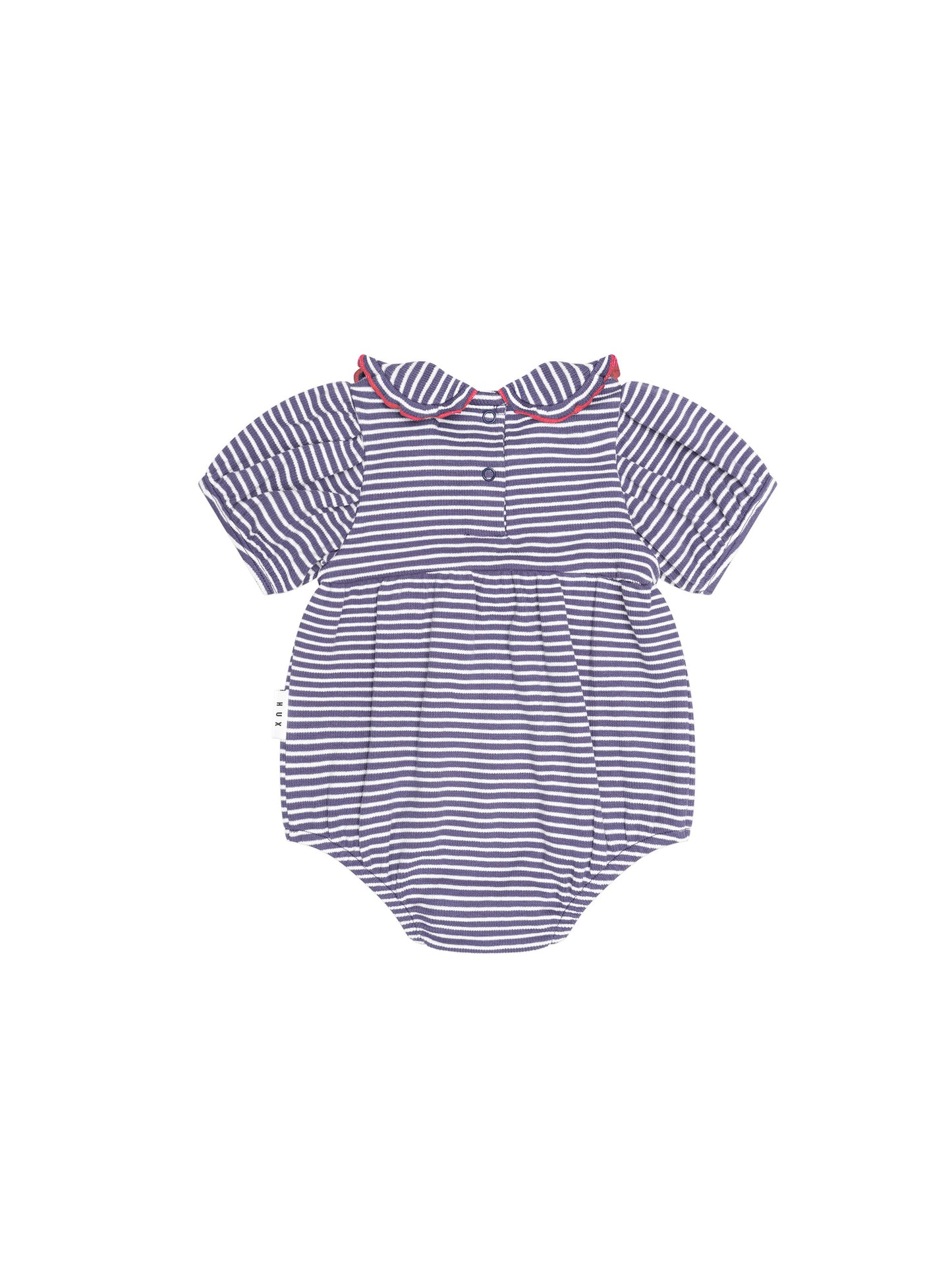 Ink Stripe Rib Collar Romper