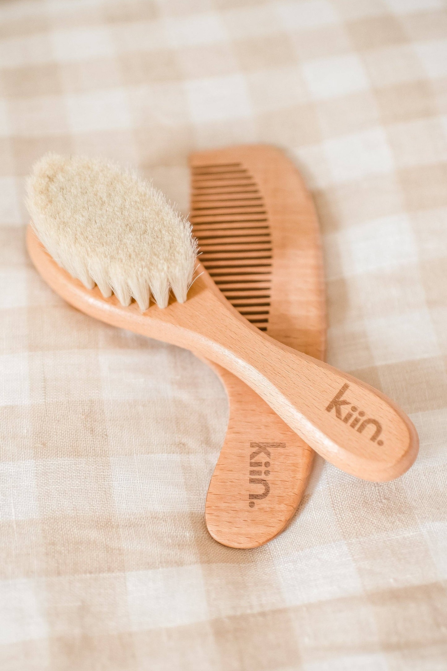 Wooden Baby Brush + Comb Set