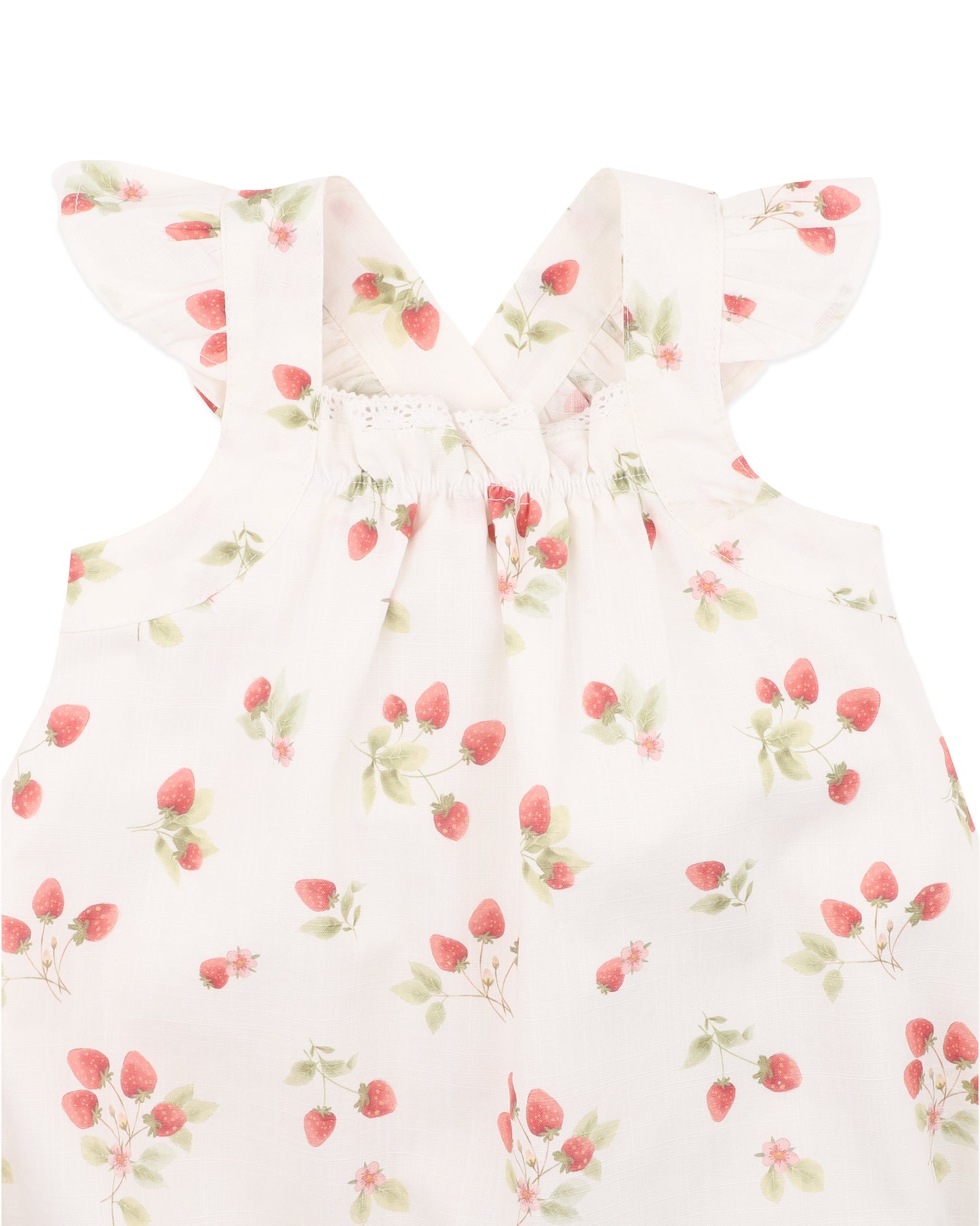 Poppy Strawberry Print Romper