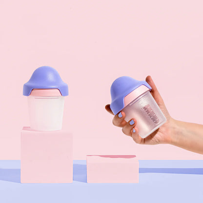 180ml Baby Bottle Two Pack purple/pink 3-6 m teat
