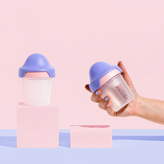 180ml Baby Bottle Two Pack purple/pink 3-6 m teat