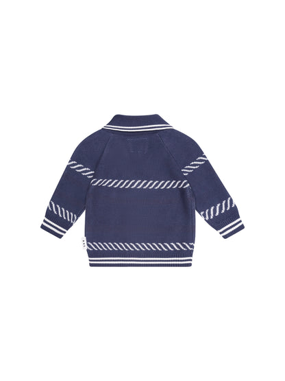 Nautical Shawl Collar Cardi