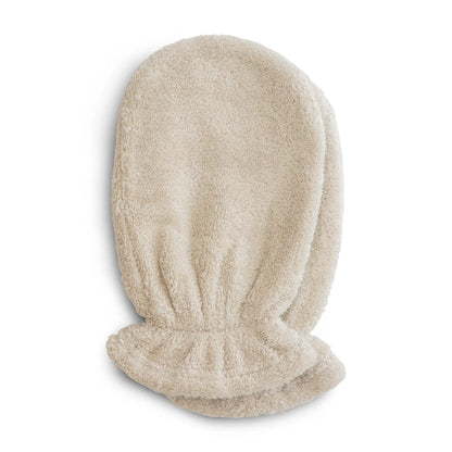 Mushie Organic Cotton Bath Mitt 2-Pack - Fog