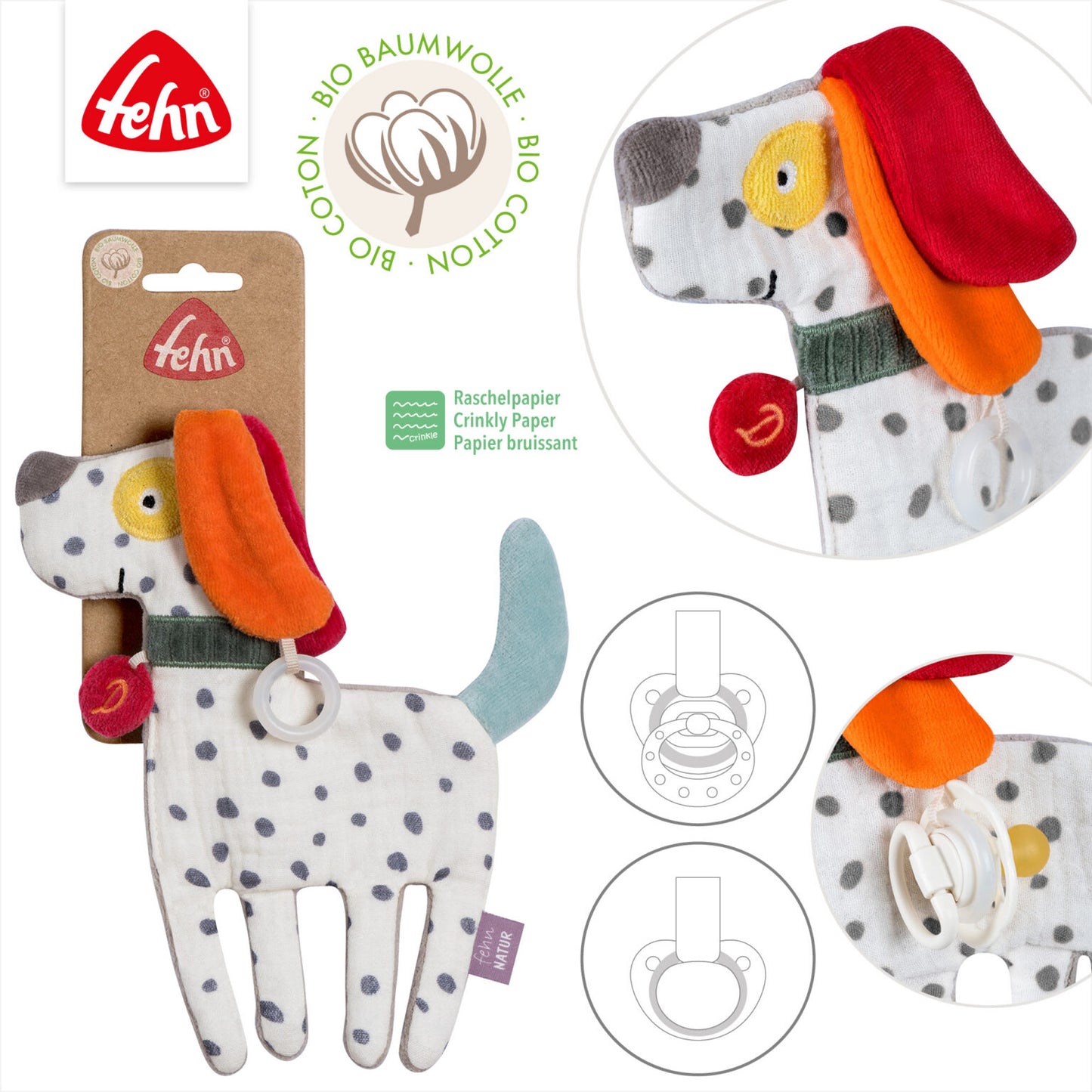 FehnNATUR Crinkle Dog