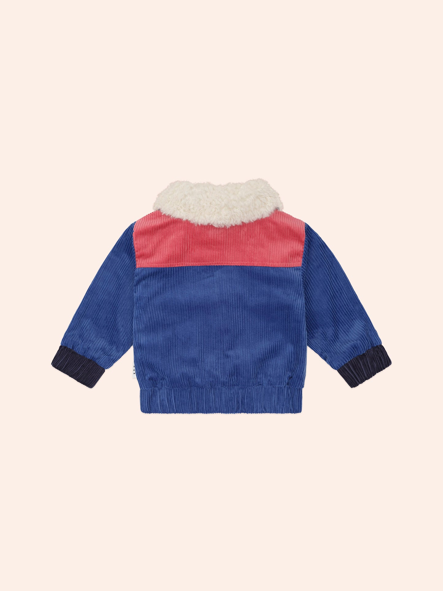 Colour Block Cord Jacket - Navy