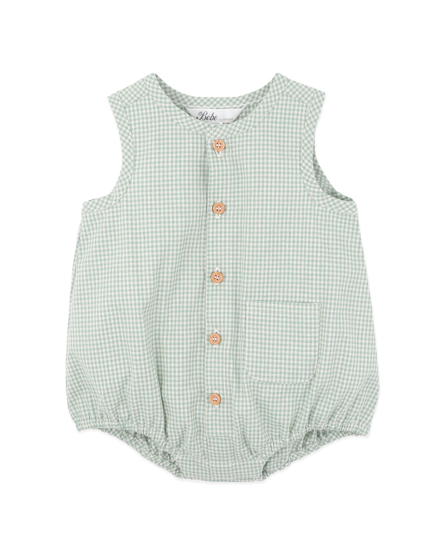 Scout Check Button Up Bodysuit