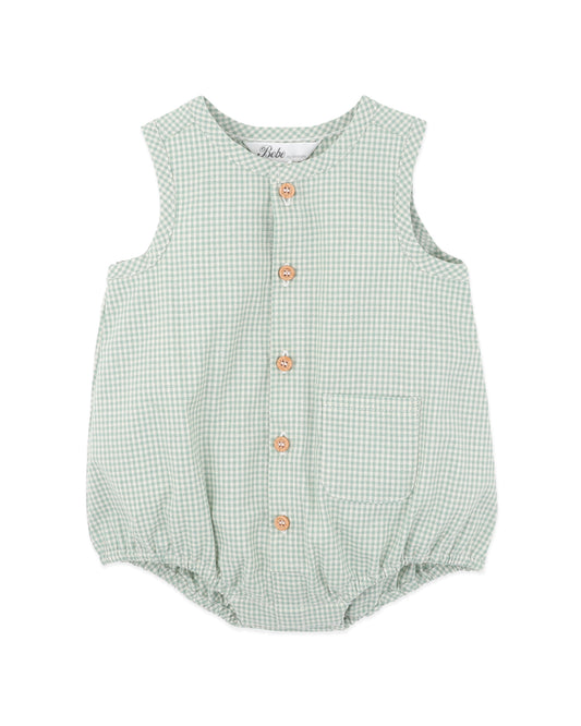 Scout Check Button Up Bodysuit