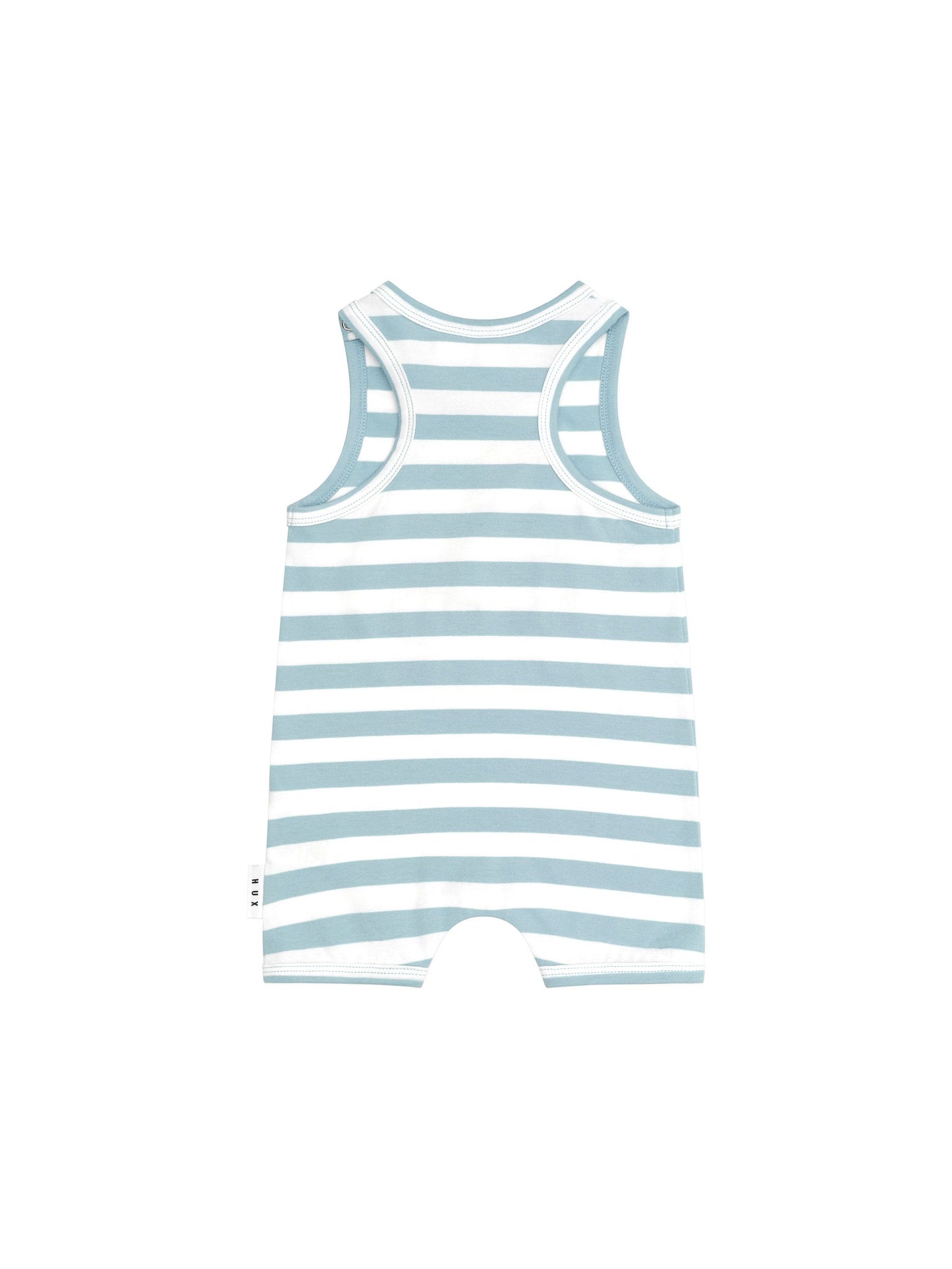 Construction Dino Stripe Sleeveless Romper