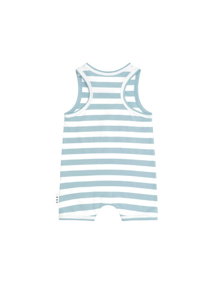 Construction Dino Stripe Sleeveless Romper