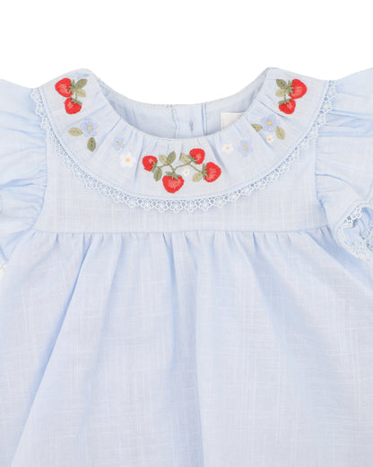Poppy Embroidered Overlay Bodysuit