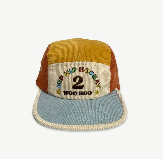 2nd Birthday Cord Cap - Primary Spliced