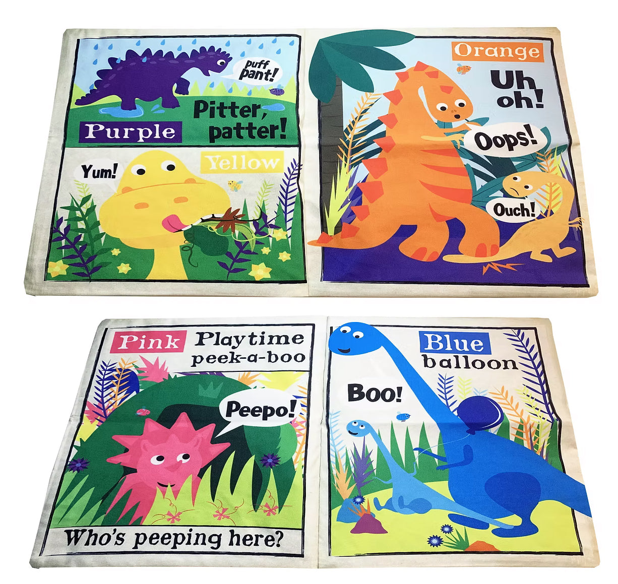 Crinkly Cloth Book - Rainbow Dinosaurs