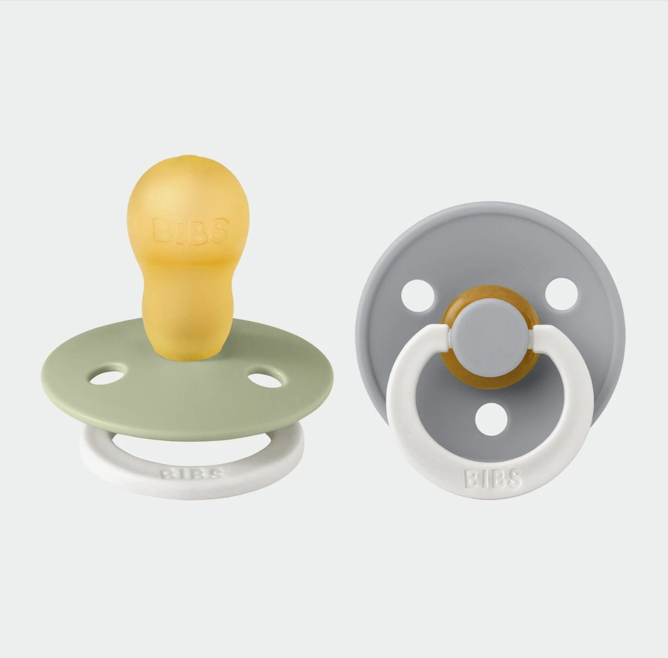 Natural Round Rubber Dummy GLOW Sage/Cloud