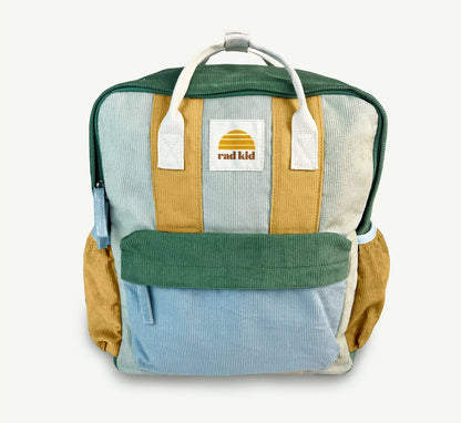 Corduroy Spliced Eco Backpack - Lagoon