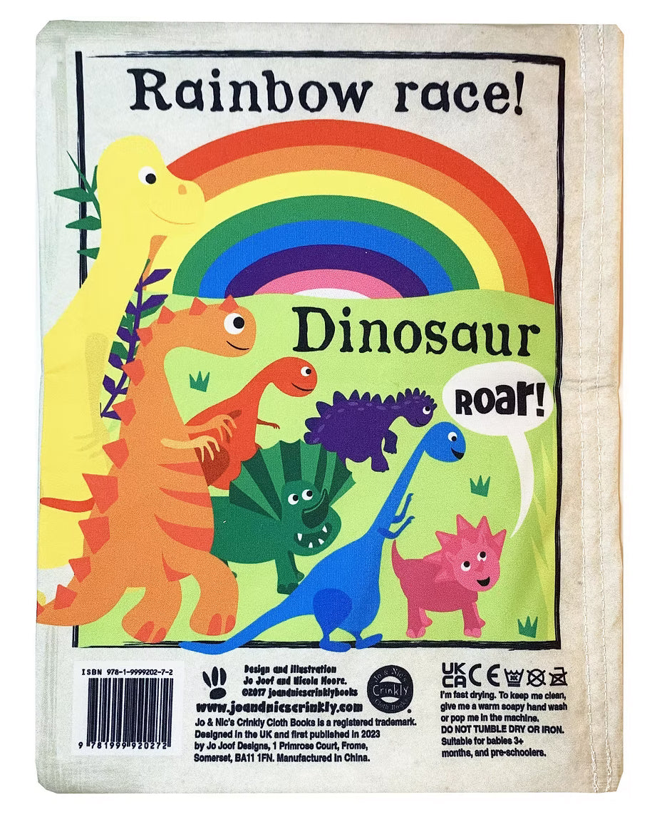 Crinkly Cloth Book - Rainbow Dinosaurs