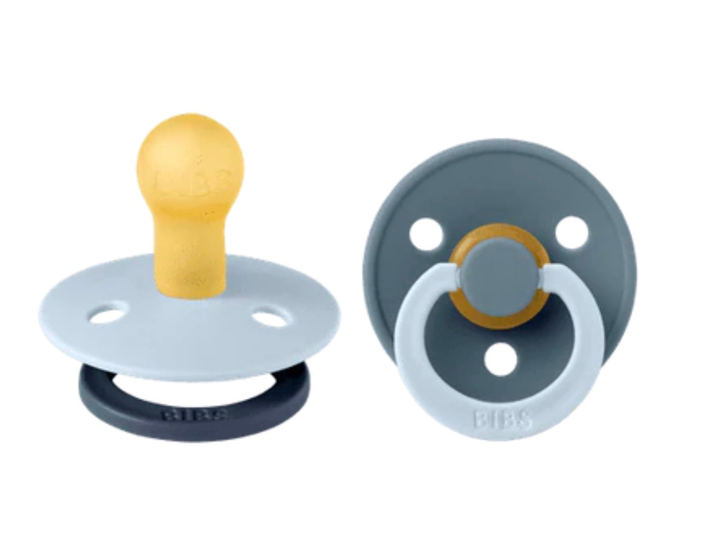 Natural Rubber Round Dummy - Fusion Baby Blue / Petrol Mix