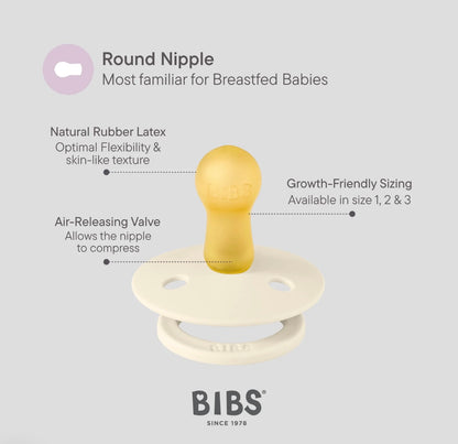 Natural Rubber Round Dummy - Fusion Dusky Lilac / Plum Mix