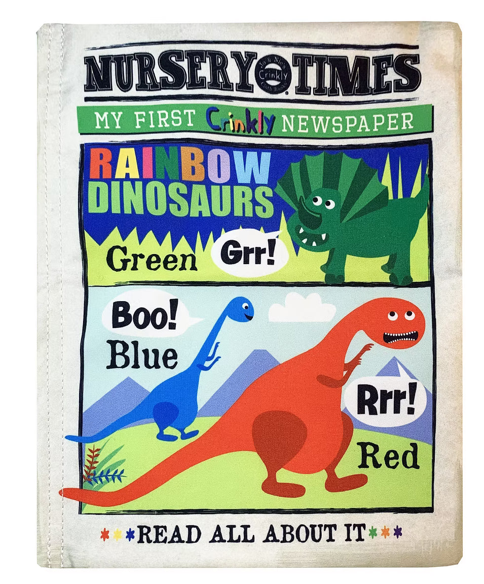 Crinkly Cloth Book - Rainbow Dinosaurs