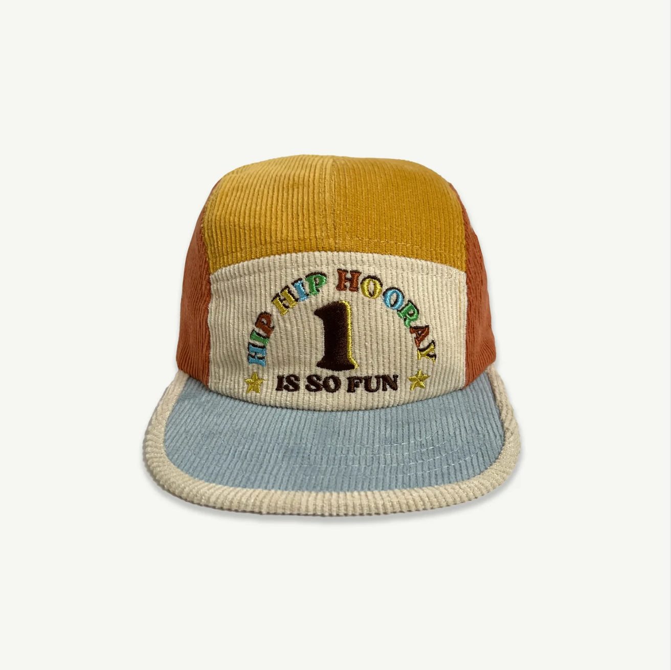 1st Birthday Cord Cap - Primary Spliced