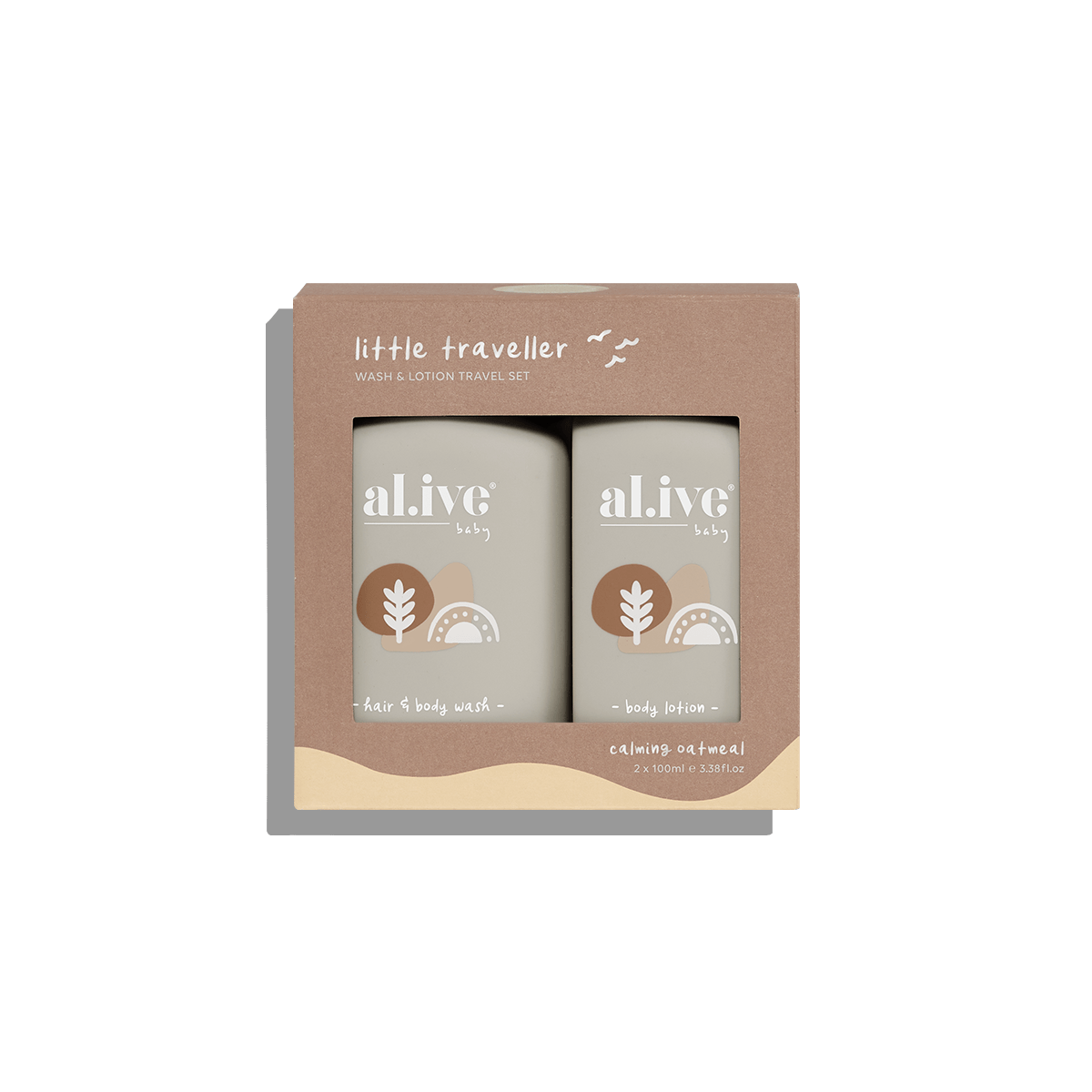 Little Traveller Wash & Lotion Travel Set - Calming Oatmeal