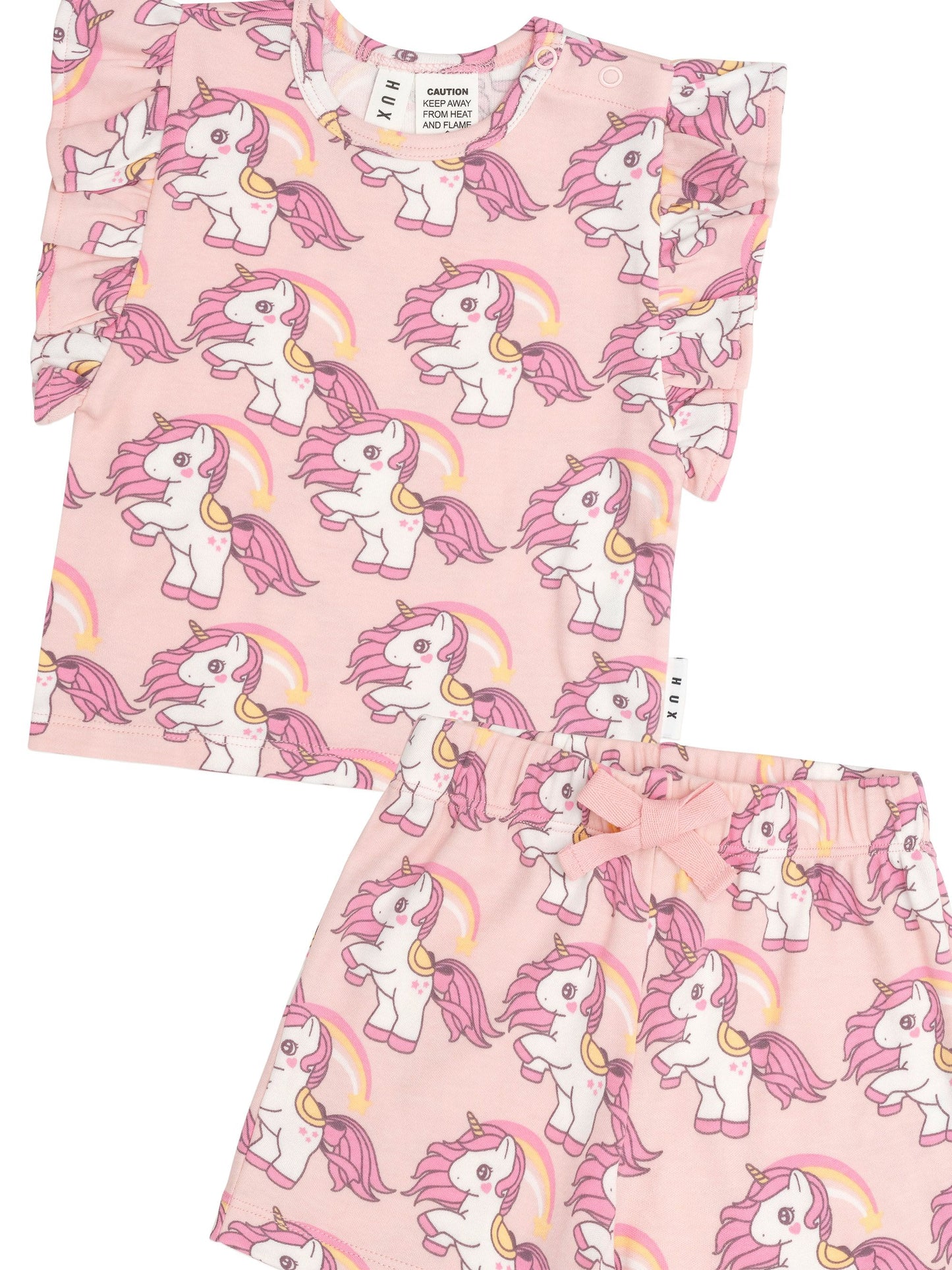 Rainbow Unicorn Frill PJ Set