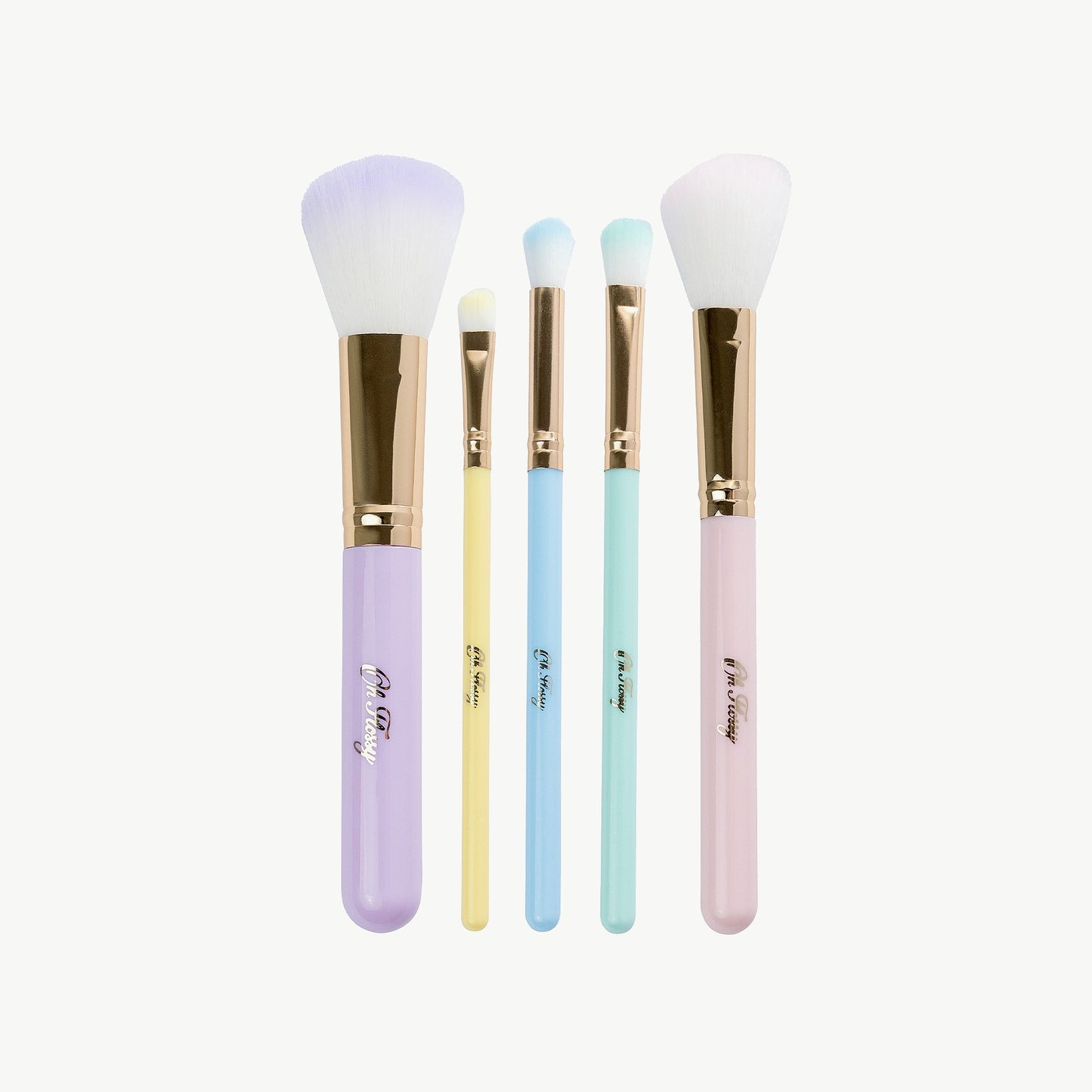 5 Piece Rainbow Makeup Brush Set