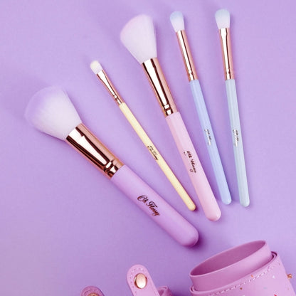 5 Piece Rainbow Makeup Brush Set